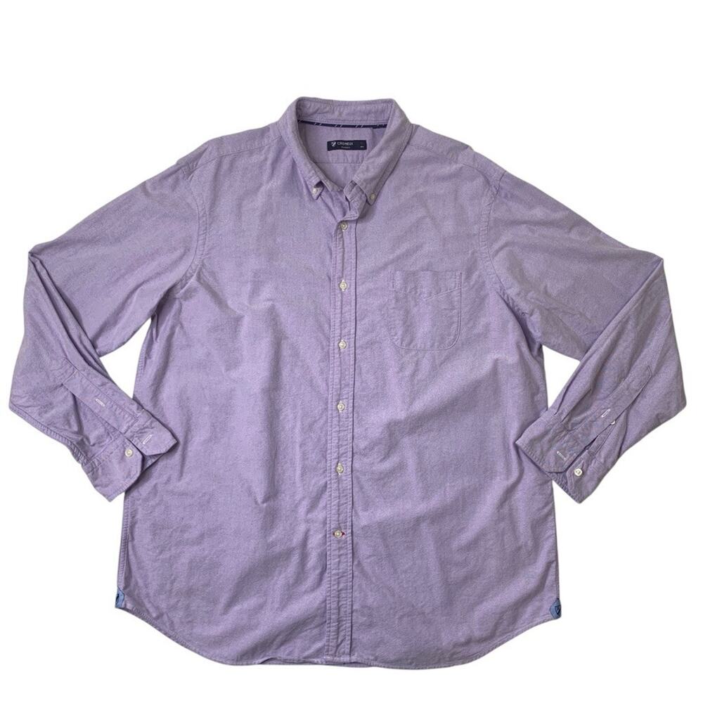 Cremieux Shirt Men XL Lilac Purple Classics Button Down Pocket Long Sleeve Dress